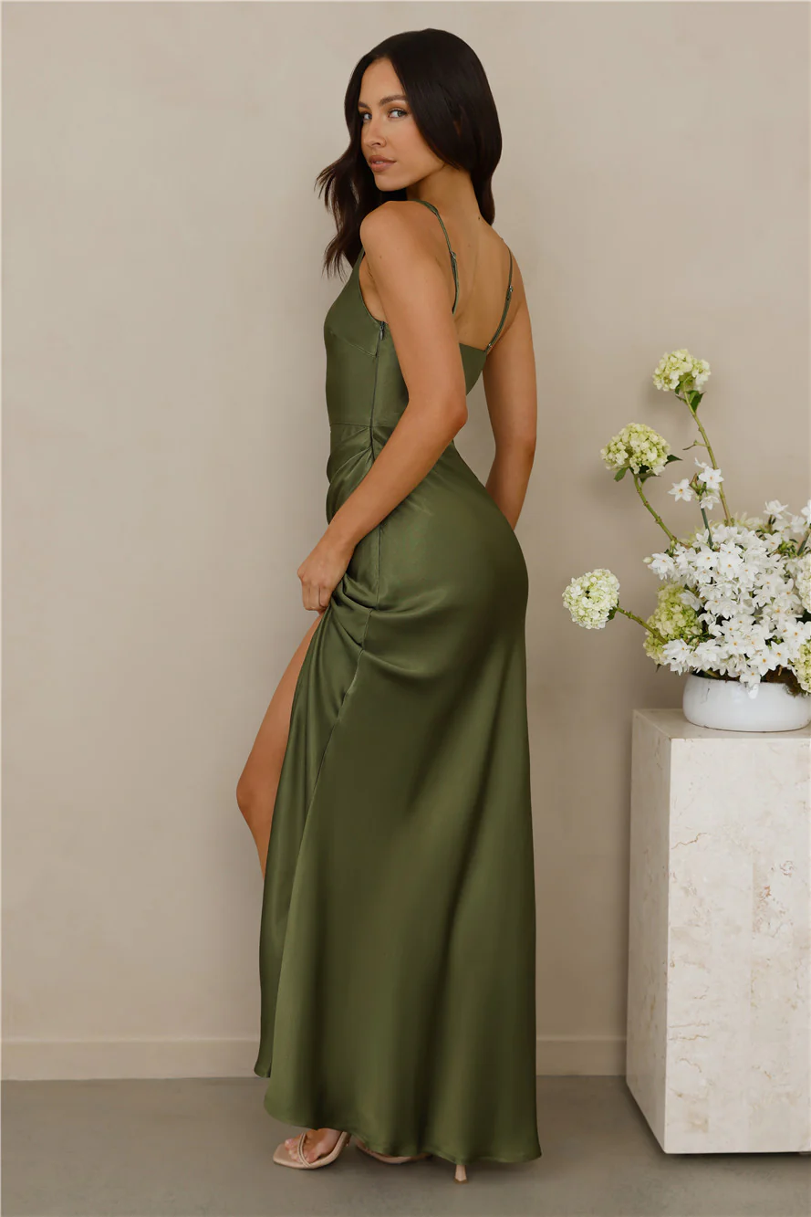 The Evelina Satin Maxi Dress