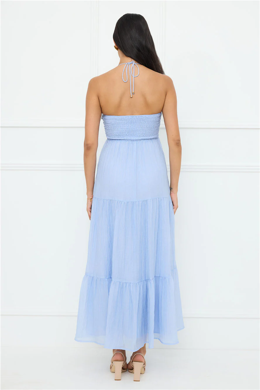 Sunshine Escape Halter Maxi Dress