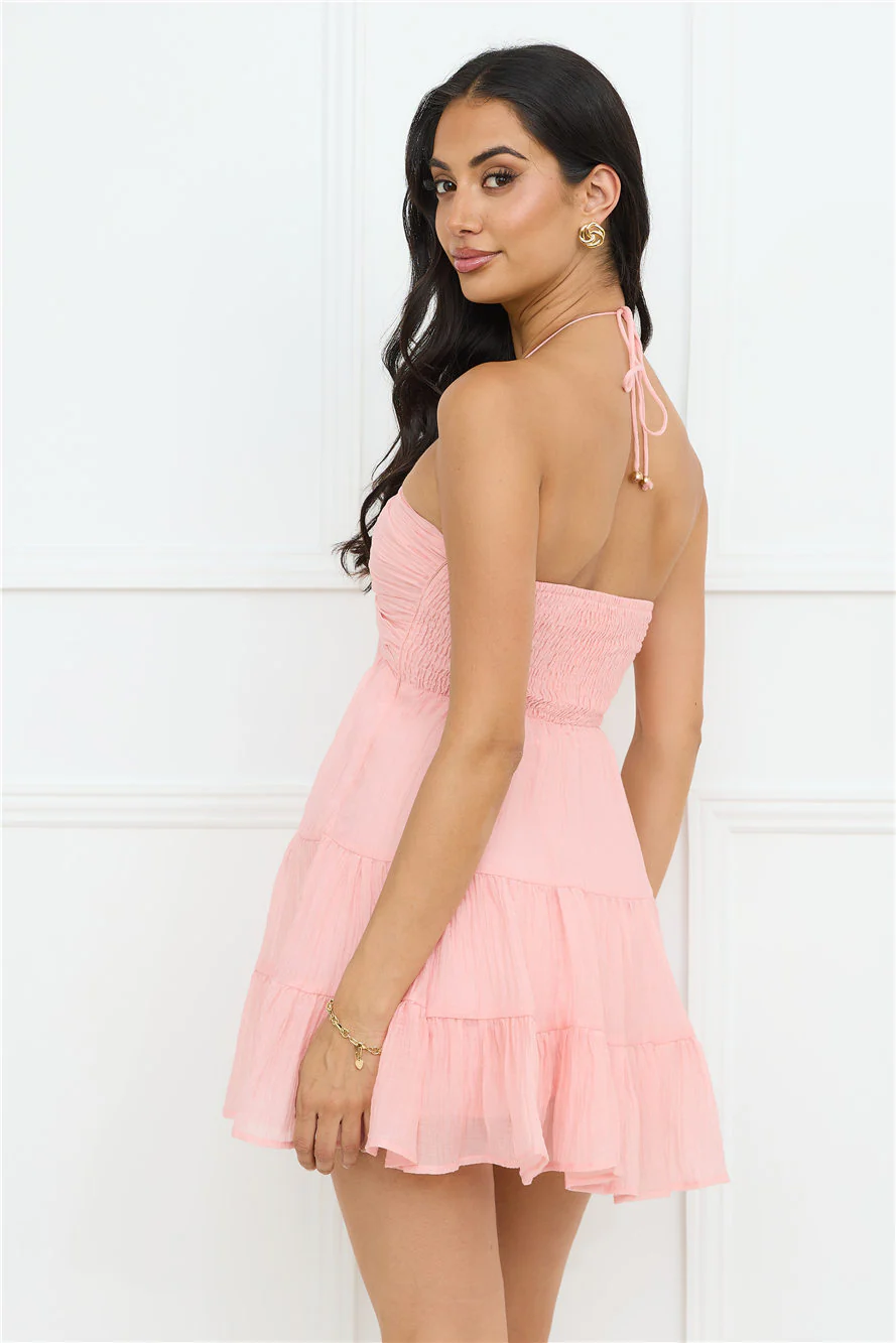 Styled For Sunsets Halter Mini Dress