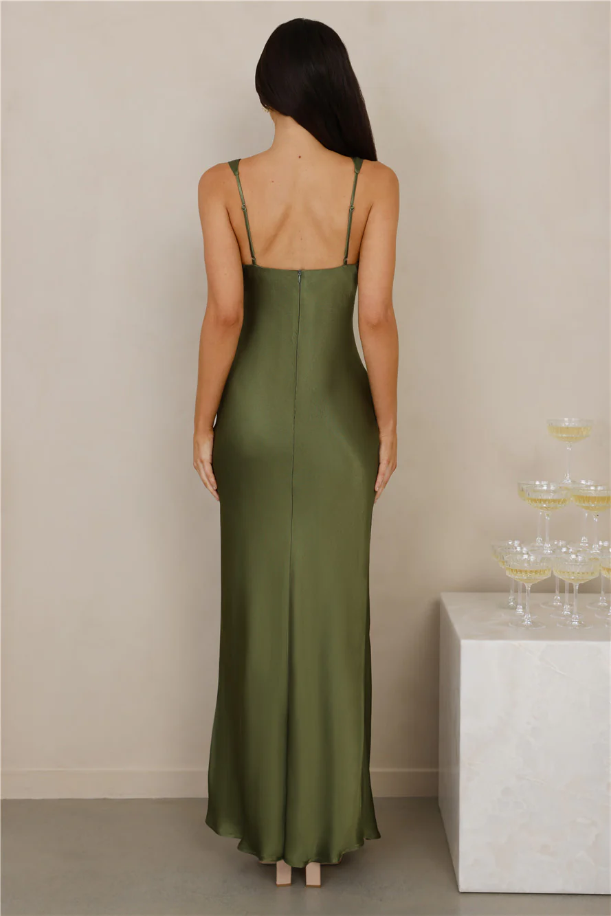 The Isabeau Satin Maxi Dress