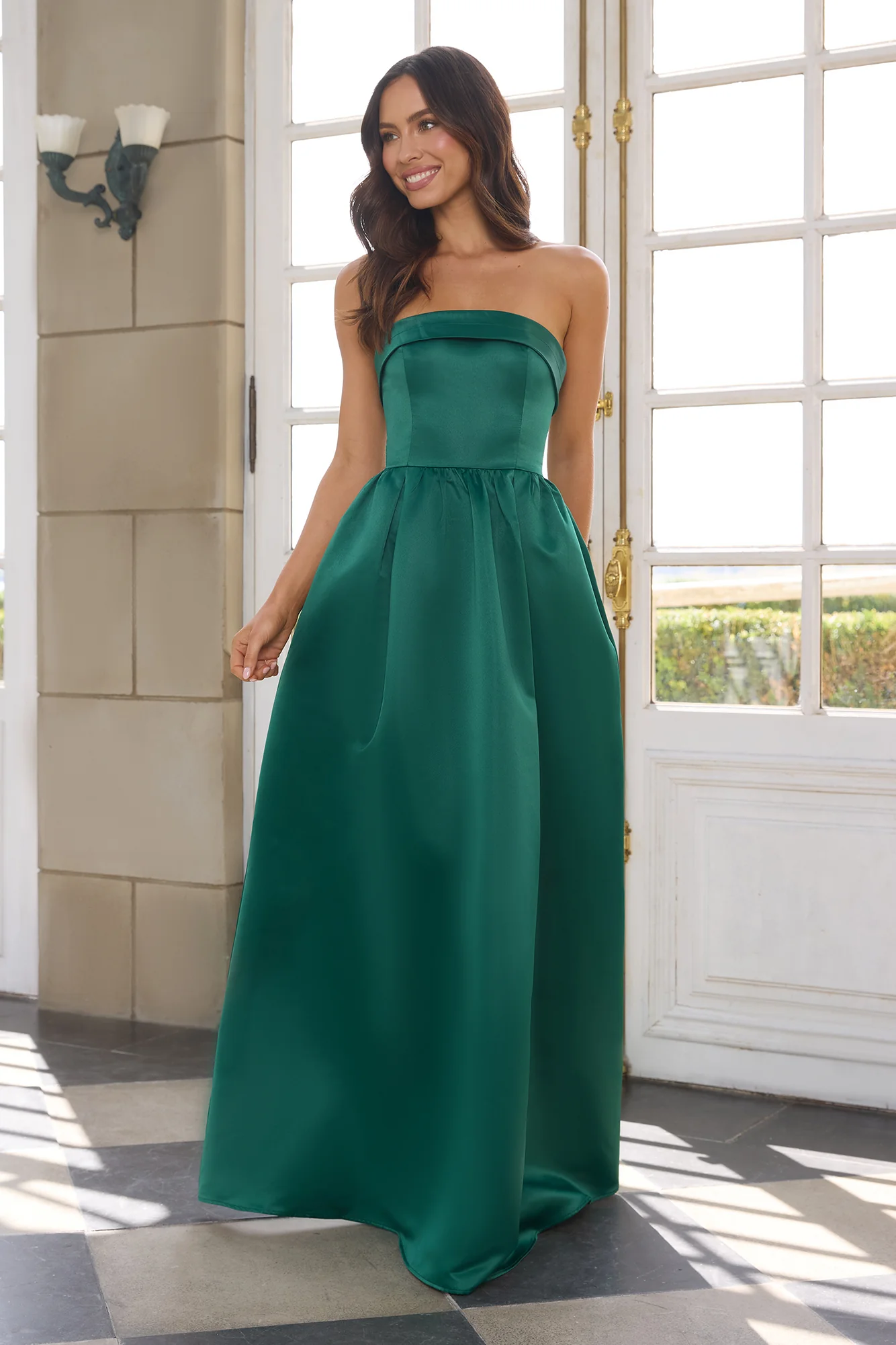 Elegance In Motion Strapless Maxi Dress
