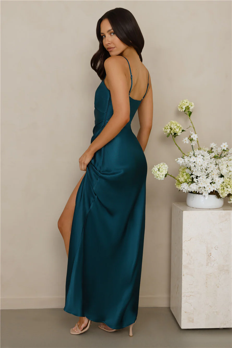 The Violetta Satin Maxi Dress