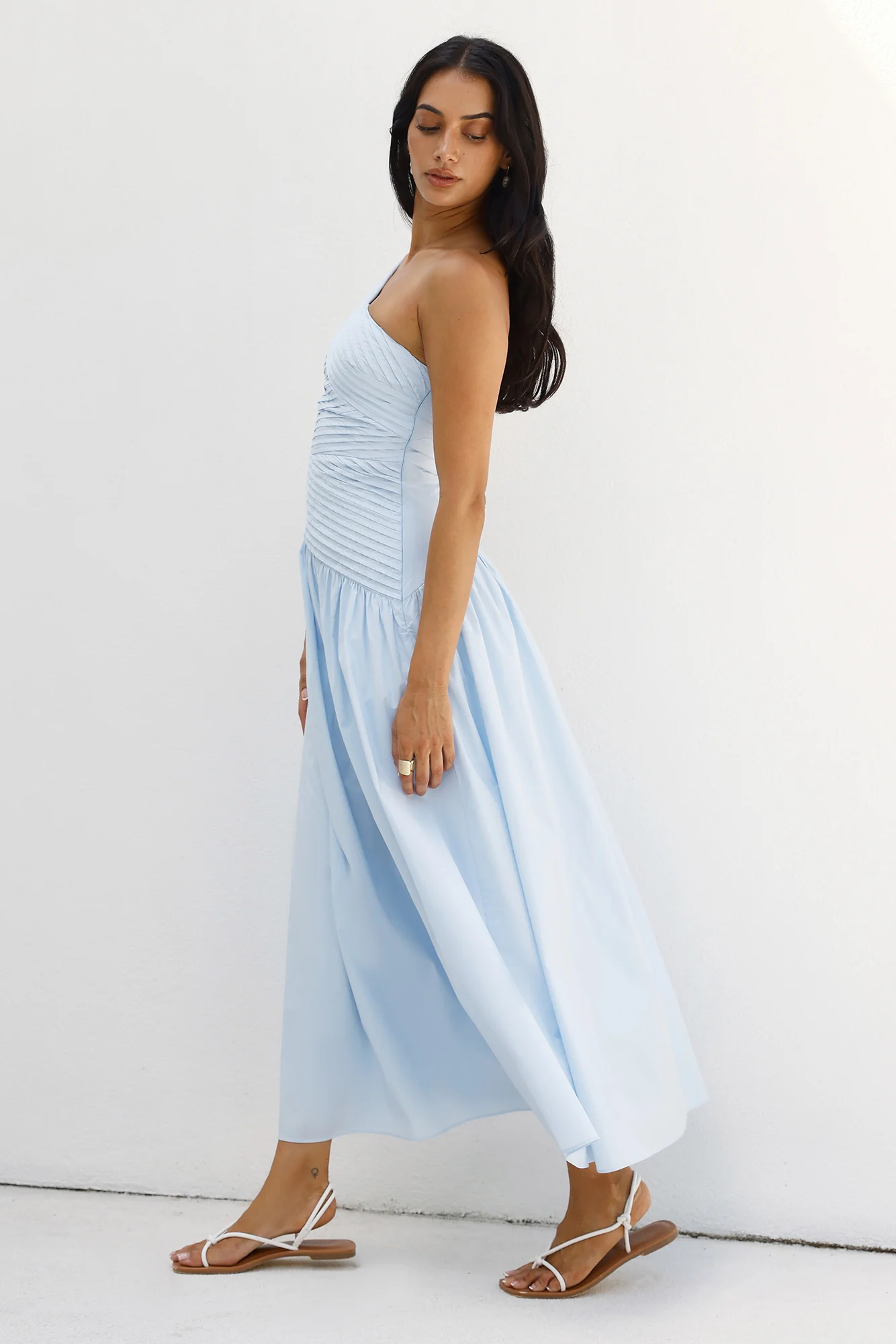 Seashell Moments One Shoulder Maxi Dress