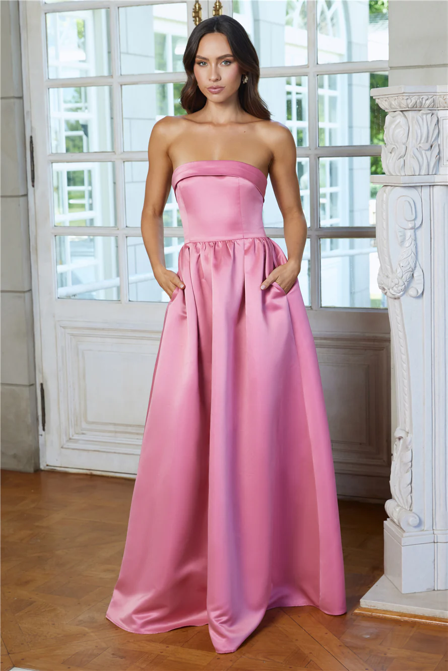 Elegance In Motion Strapless Maxi Dress