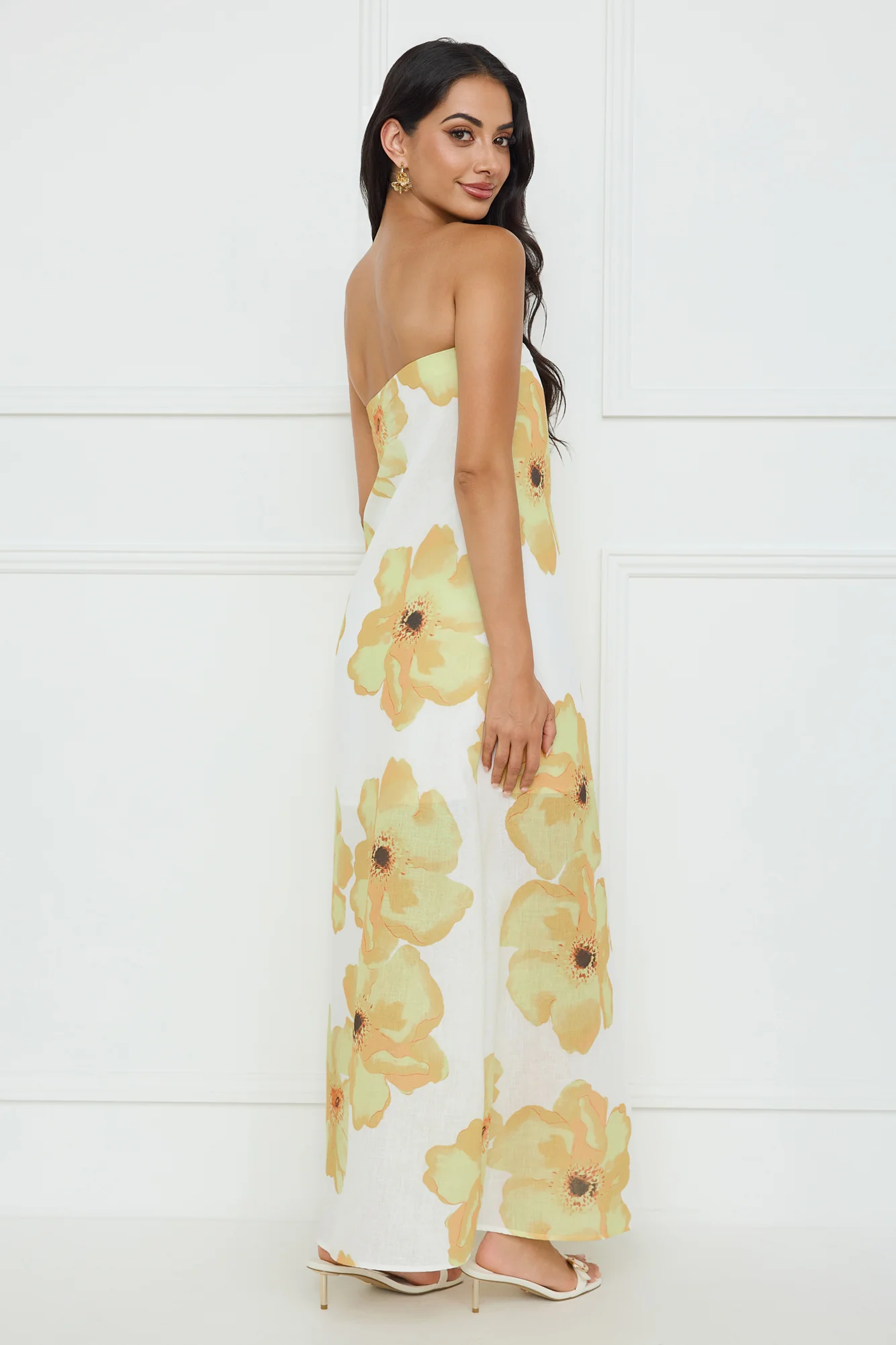 Sunlight’S Embrace Strapless Maxi Dress