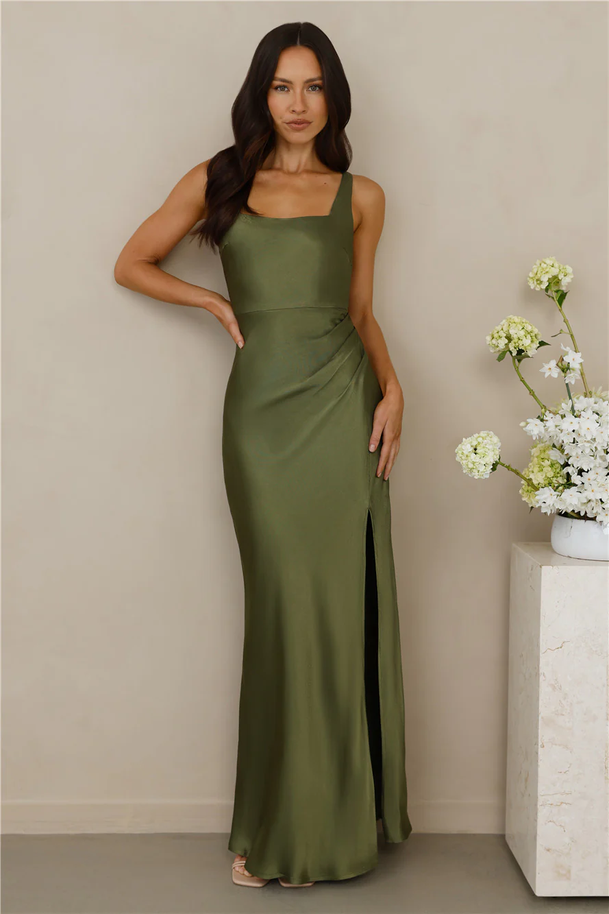The Evelina Satin Maxi Dress
