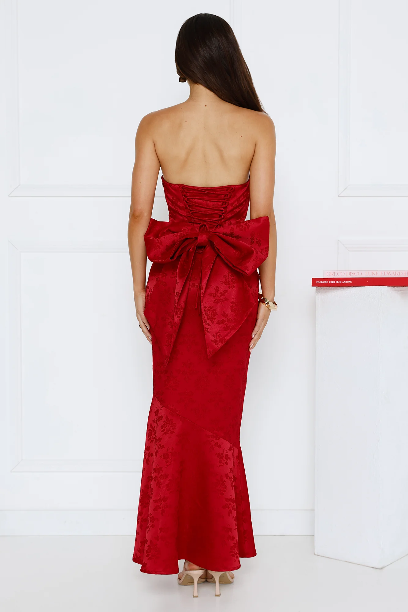 Symphony Of Silk Satin Strapless Maxi Dress