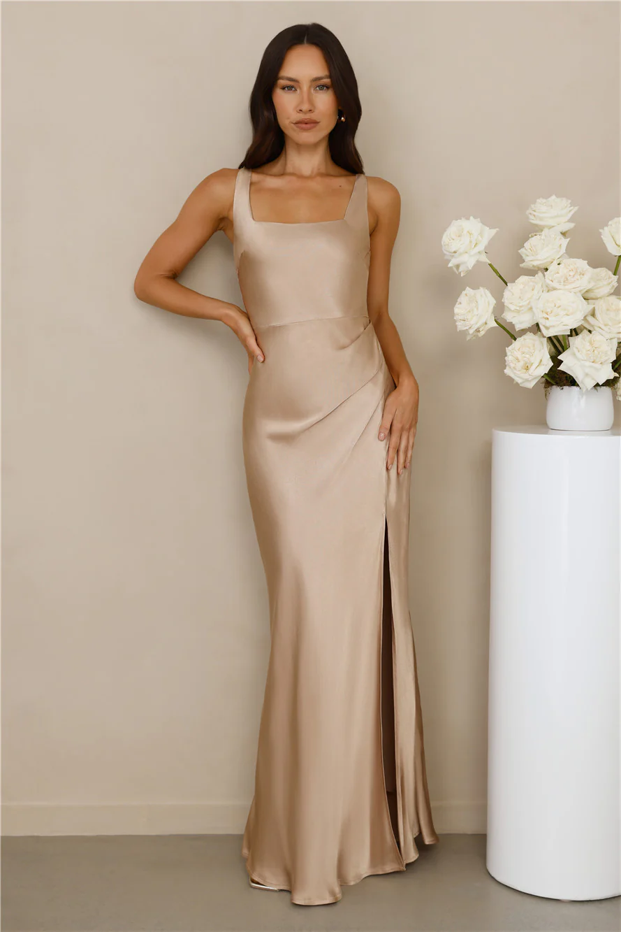 The Evelina Satin Maxi Dress