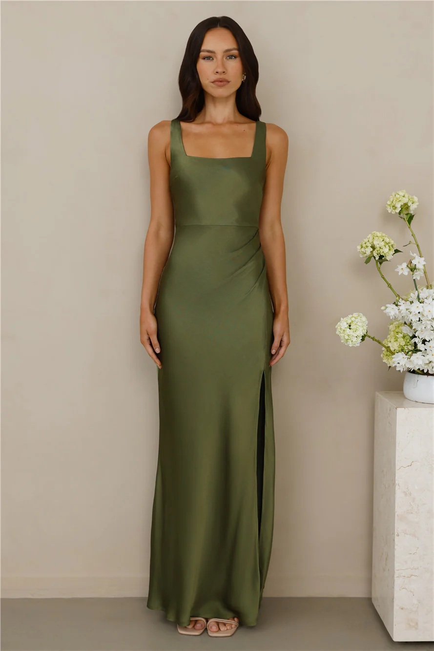 The Evelina Satin Maxi Dress