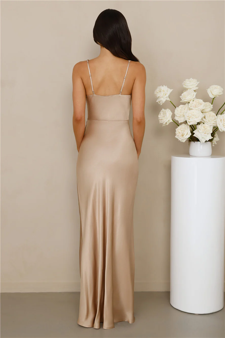 The Evelina Satin Maxi Dress