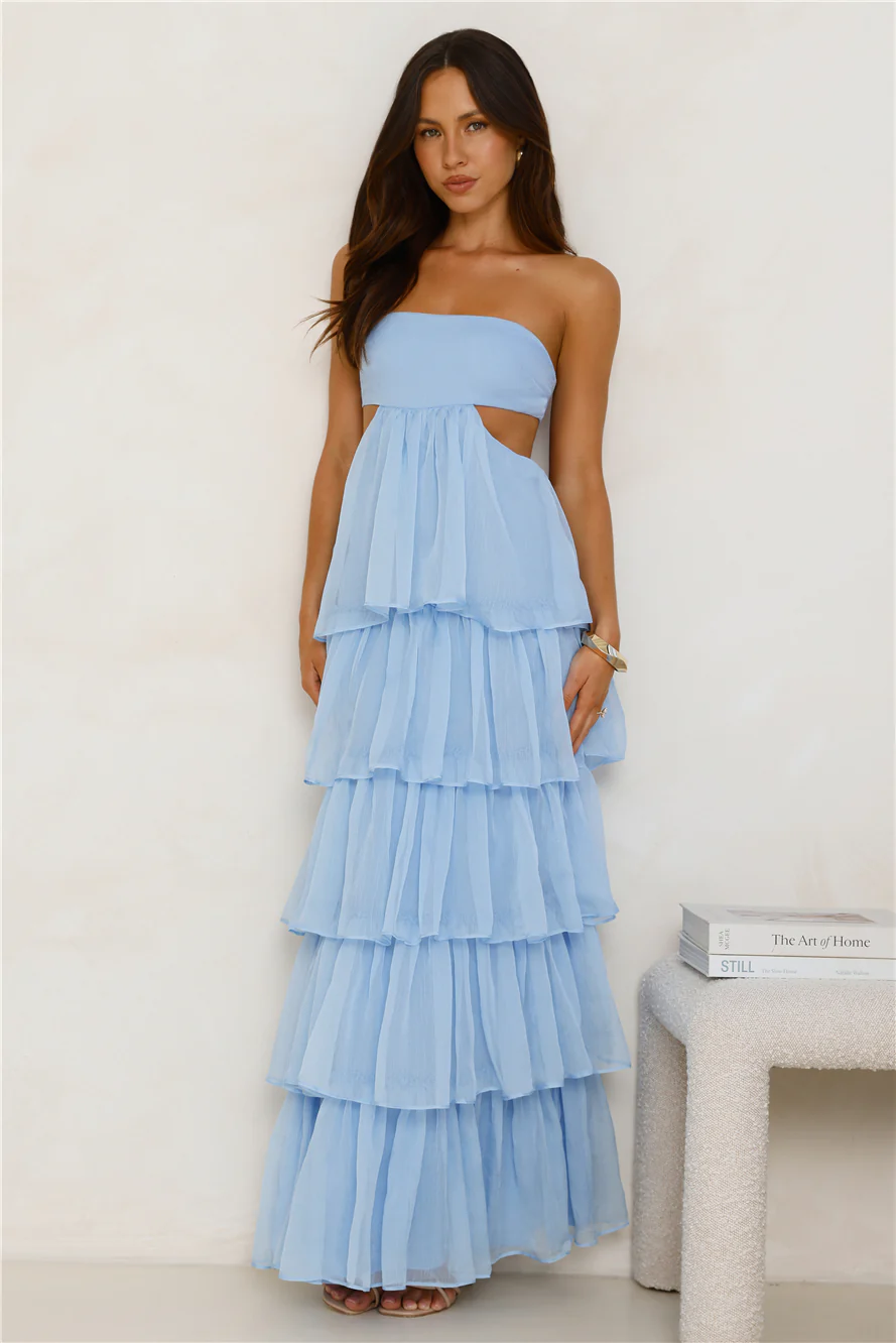 Luxe Mode Strapless Maxi Dress