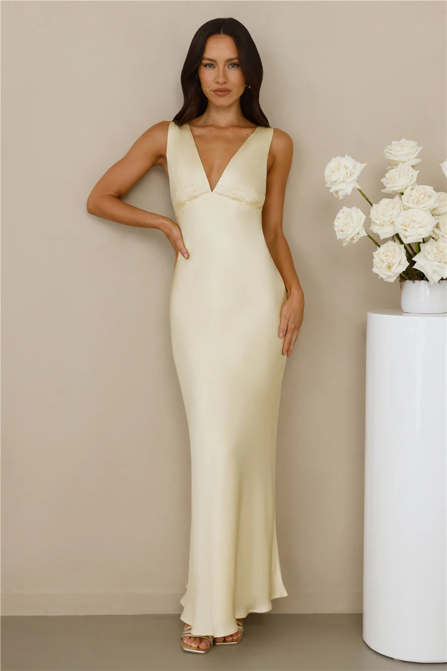 The Isabeau Satin Maxi Dress