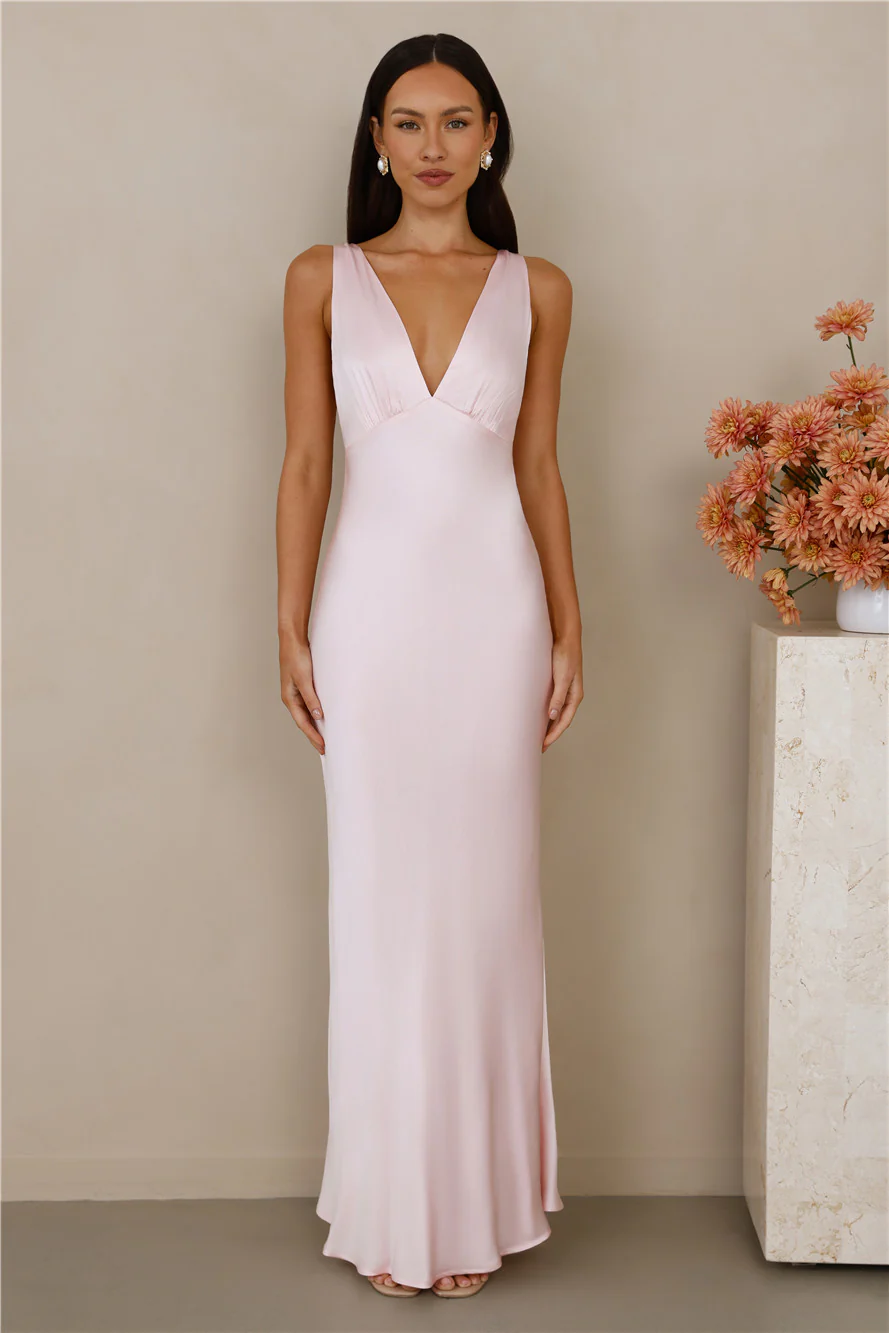 The Isabeau Satin Maxi Dress