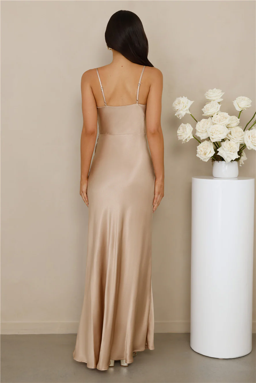 The Violetta Satin Maxi Dress