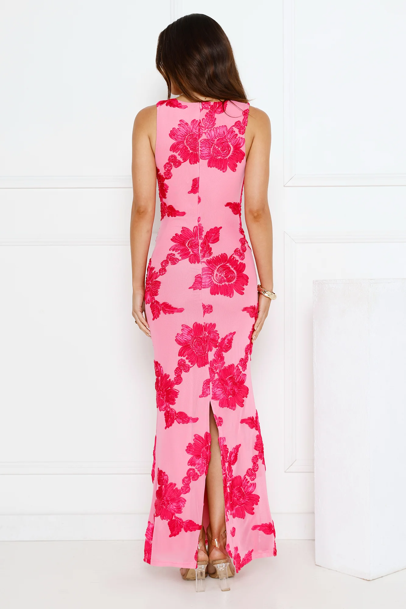 Vibe To It Mesh Maxi Dress