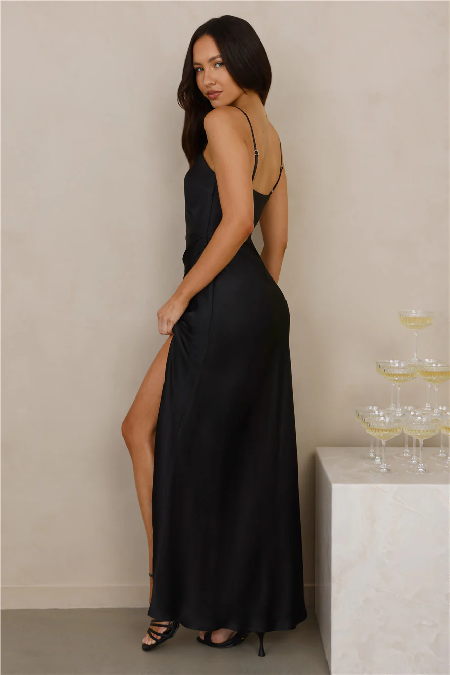 The Violetta Satin Maxi Dress