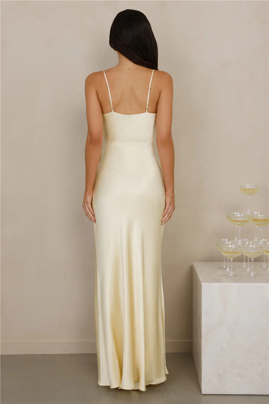 The Violetta Satin Maxi Dress