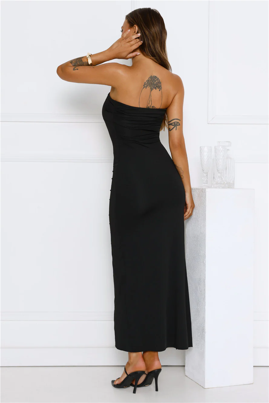Sunshine Shuffle Strapless Maxi Dress