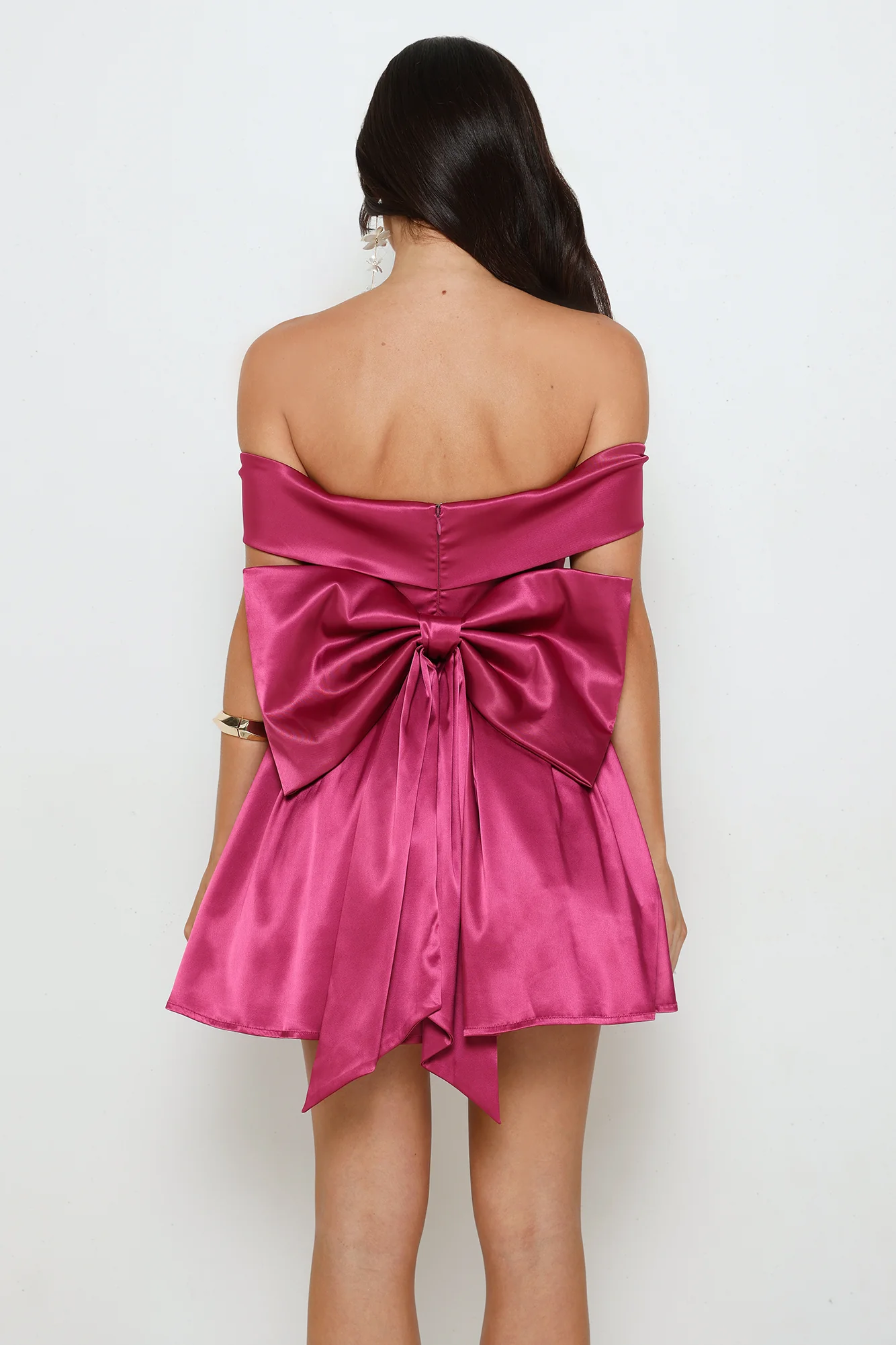 Luxe Language Off Shoulder Mini Dress