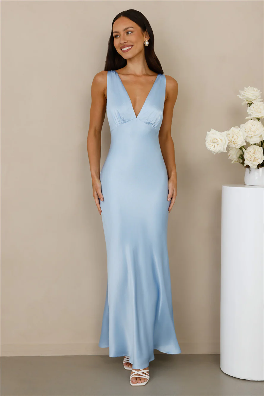 The Isabeau Satin Maxi Dress