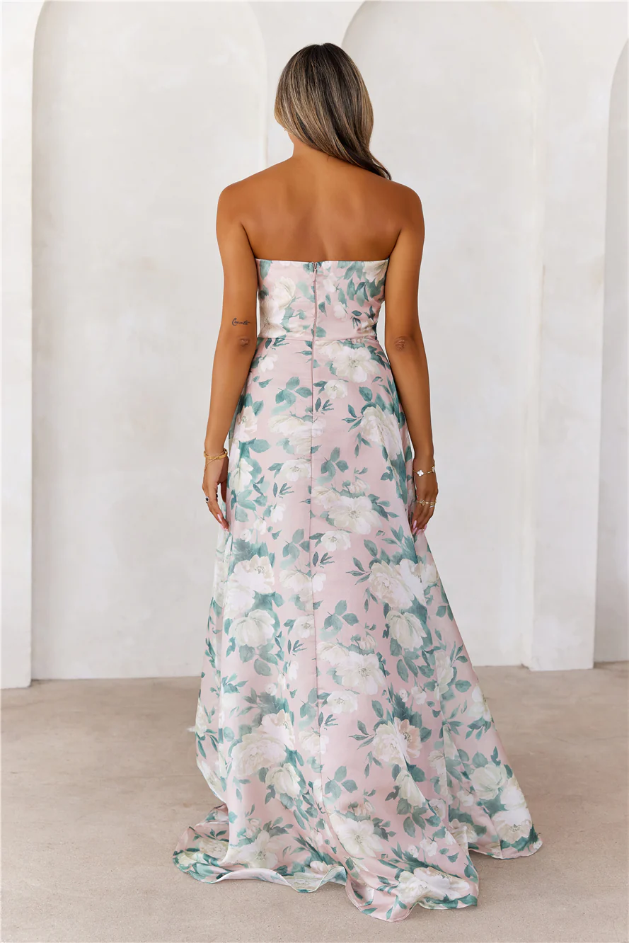 Elegant Essence Strapless Maxi Dress