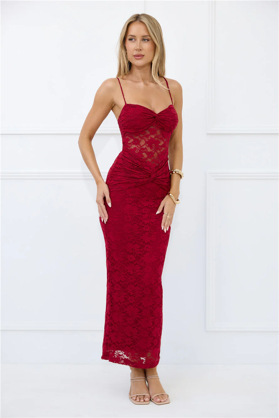Chic After Dark Lace Maxi Dress