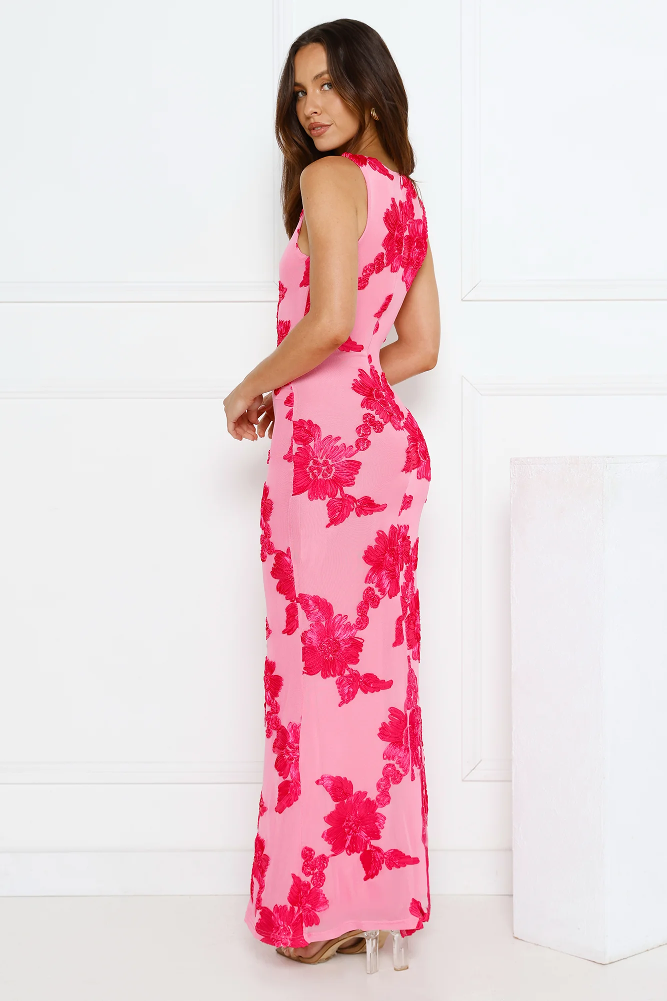 Vibe To It Mesh Maxi Dress