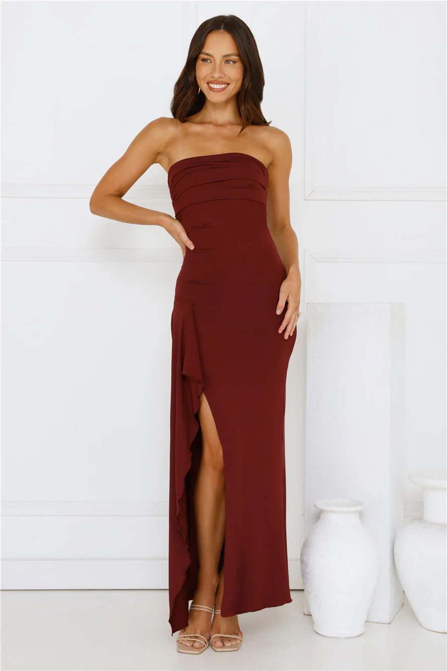 Sunshine Shuffle Strapless Maxi Dress