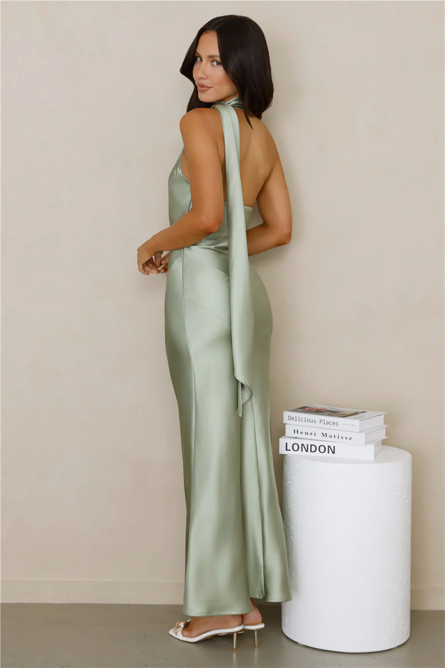 Kissed By Moonlight Satin Maxi Dress