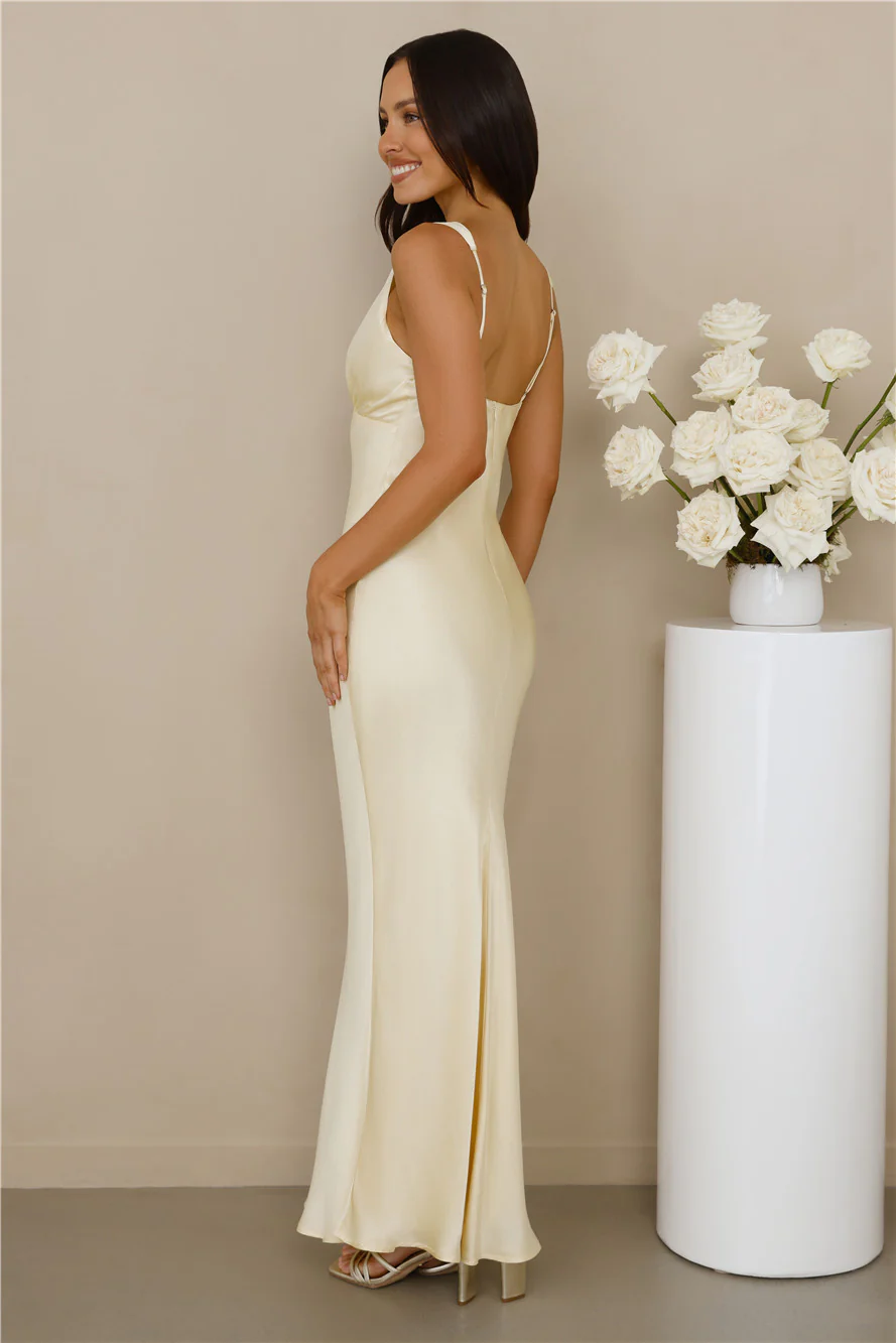 The Isabeau Satin Maxi Dress
