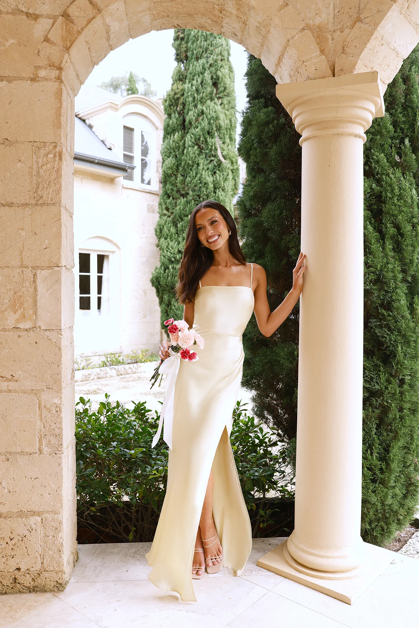 The Violetta Satin Maxi Dress