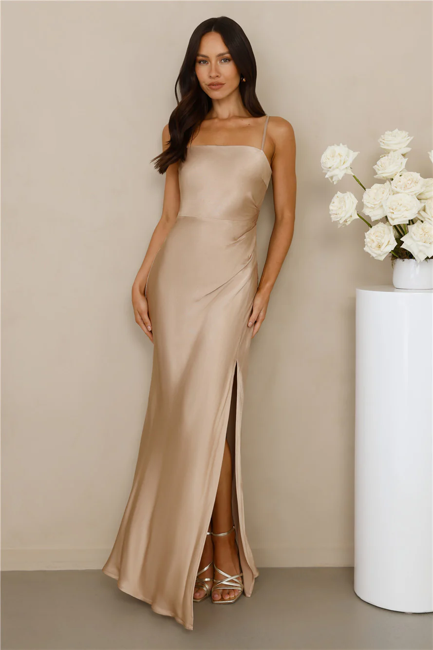 The Violetta Satin Maxi Dress