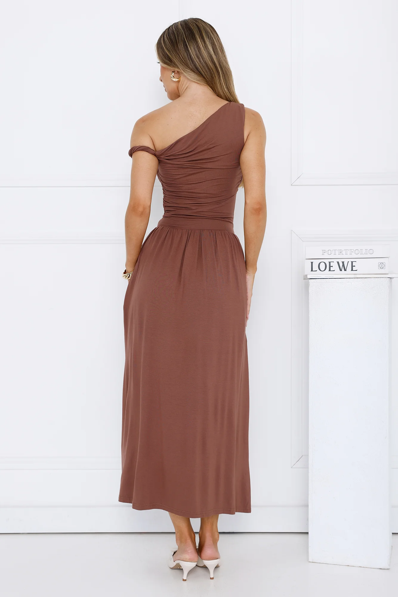 Coastal Daydream Off Shoulder Midi Dress