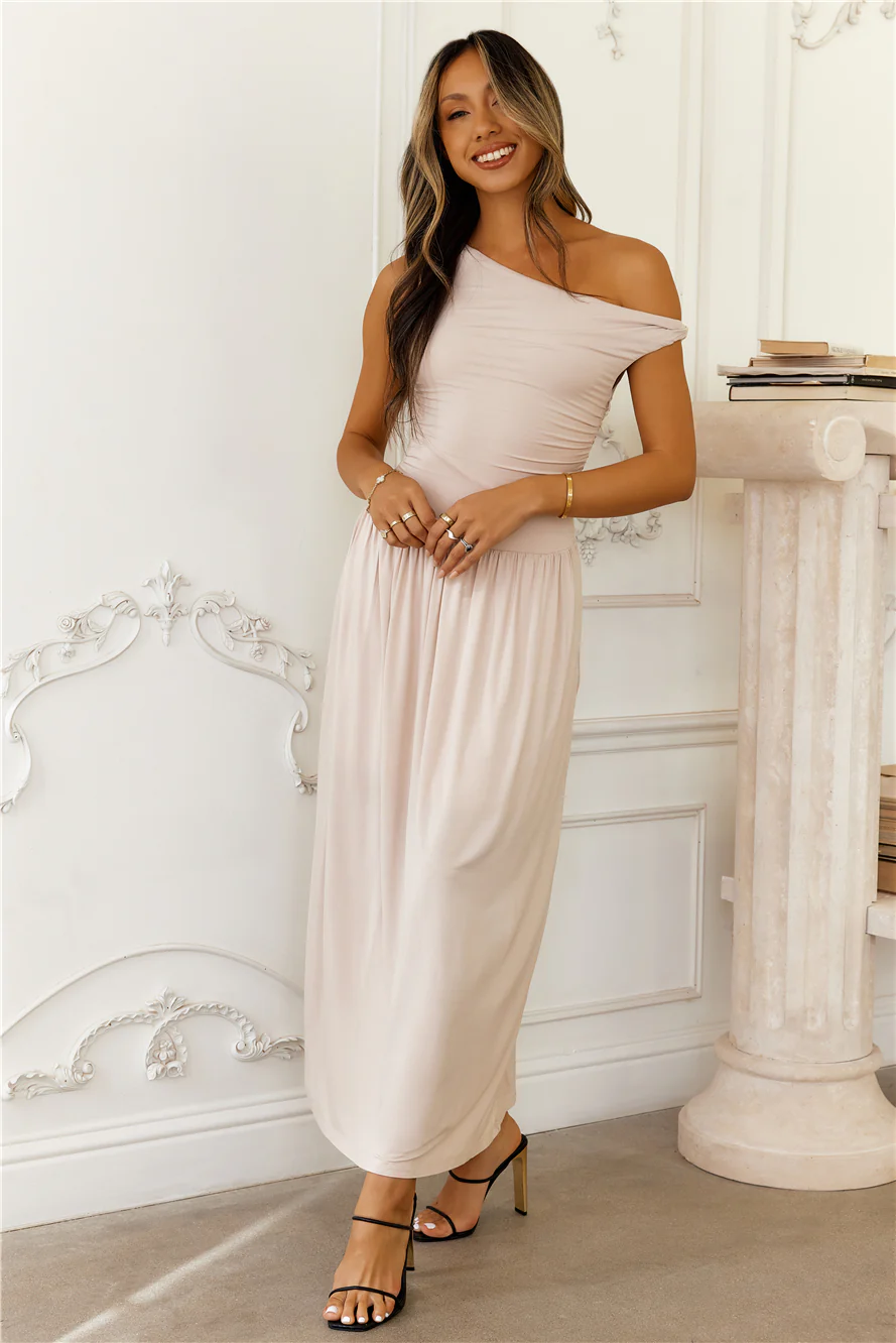 Coastal Daydream Off Shoulder Midi Dress