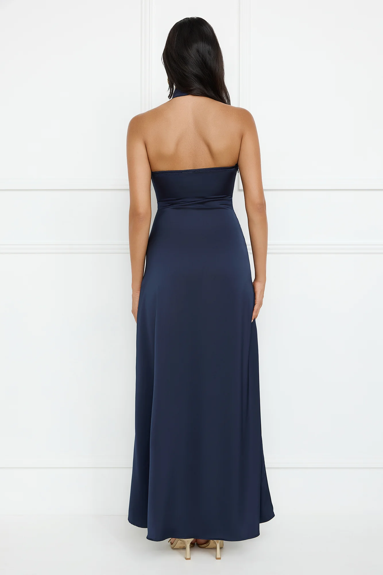 Sonnet Satin Halter Maxi Dress