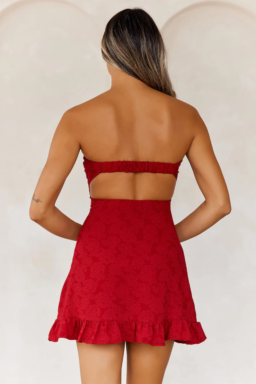 Dance Playlist Strapless Mini Dress