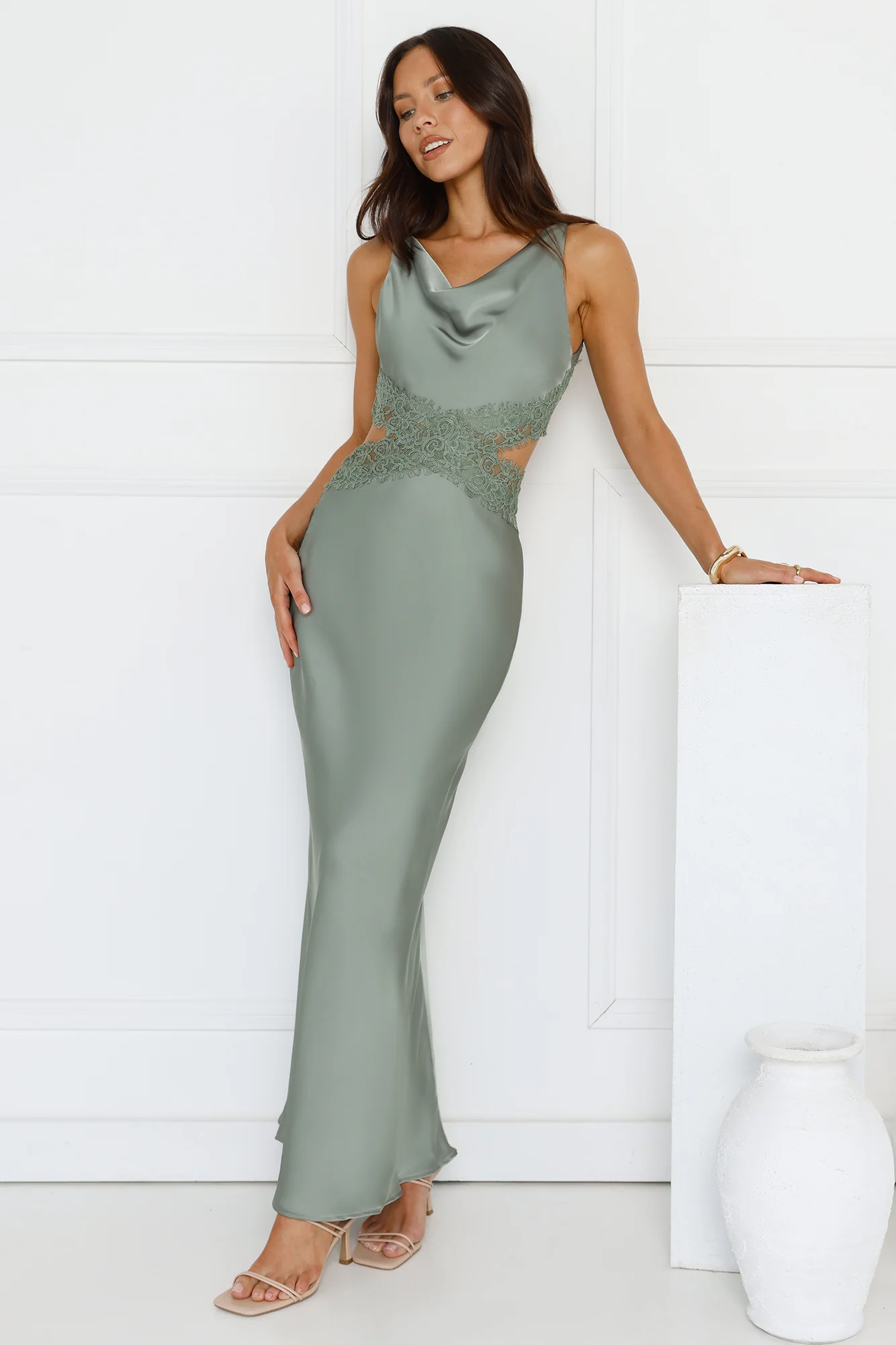 Satin Embrace Maxi Dress