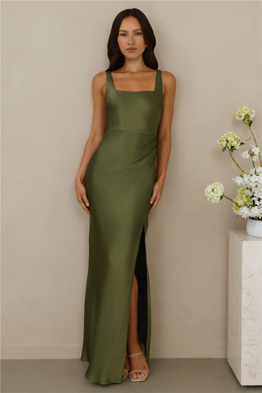 The Evelina Satin Maxi Dress