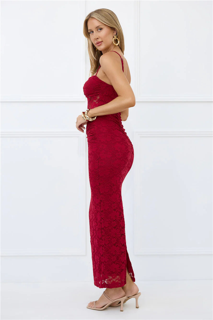 Chic After Dark Lace Maxi Dress