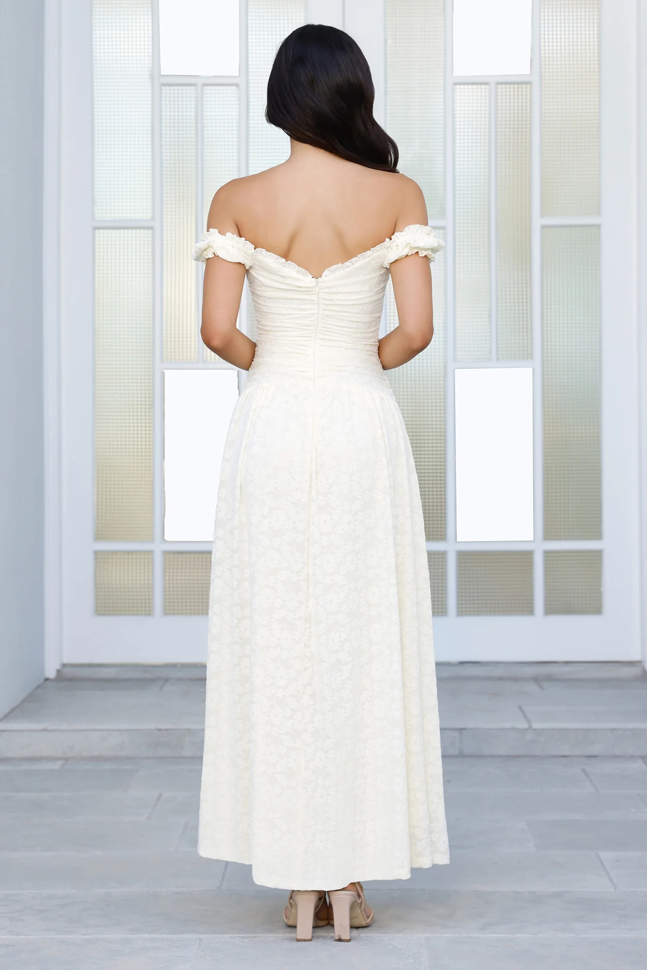 Soft Serve Off Shoulder Maxi Dress