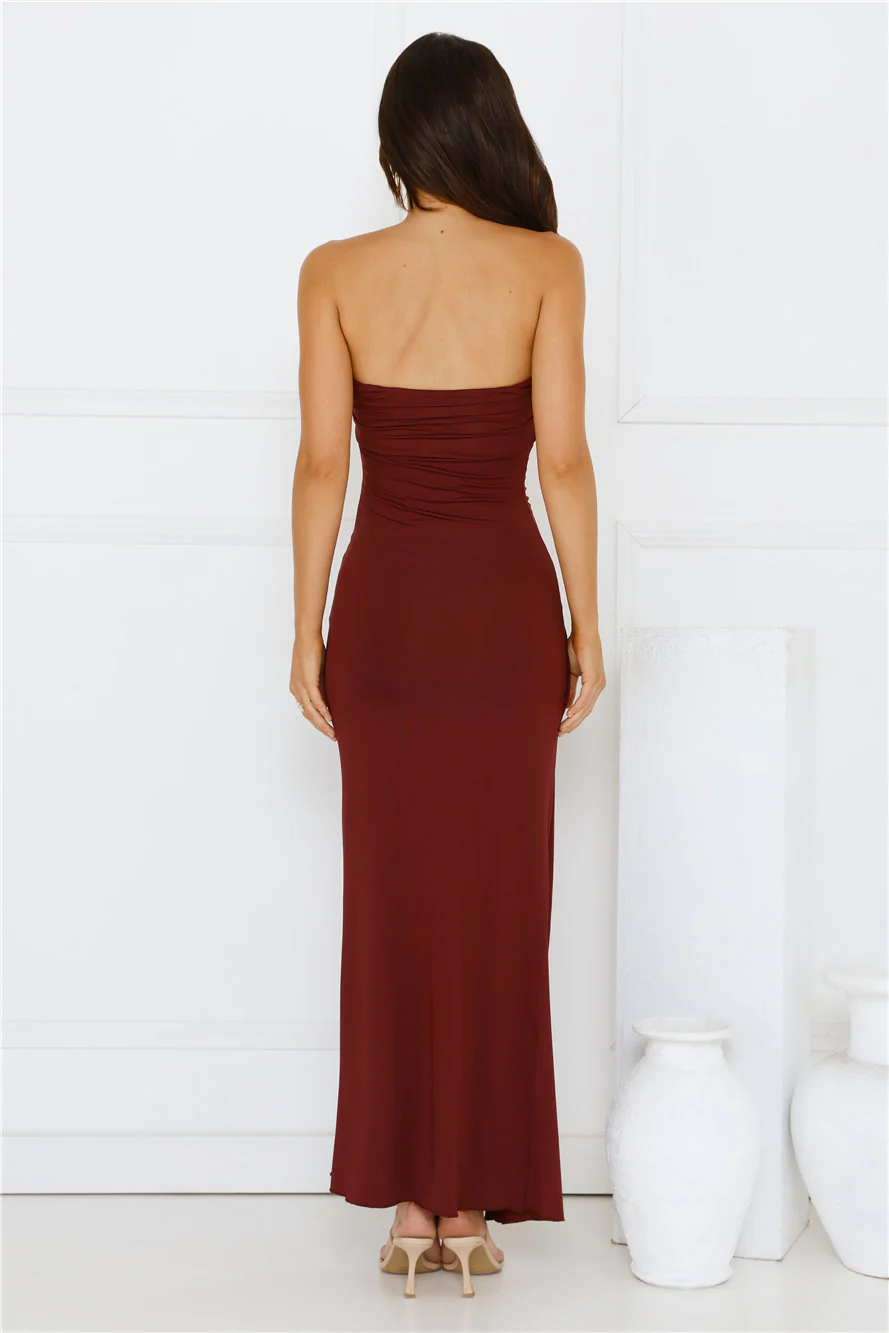 Sunshine Shuffle Strapless Maxi Dress