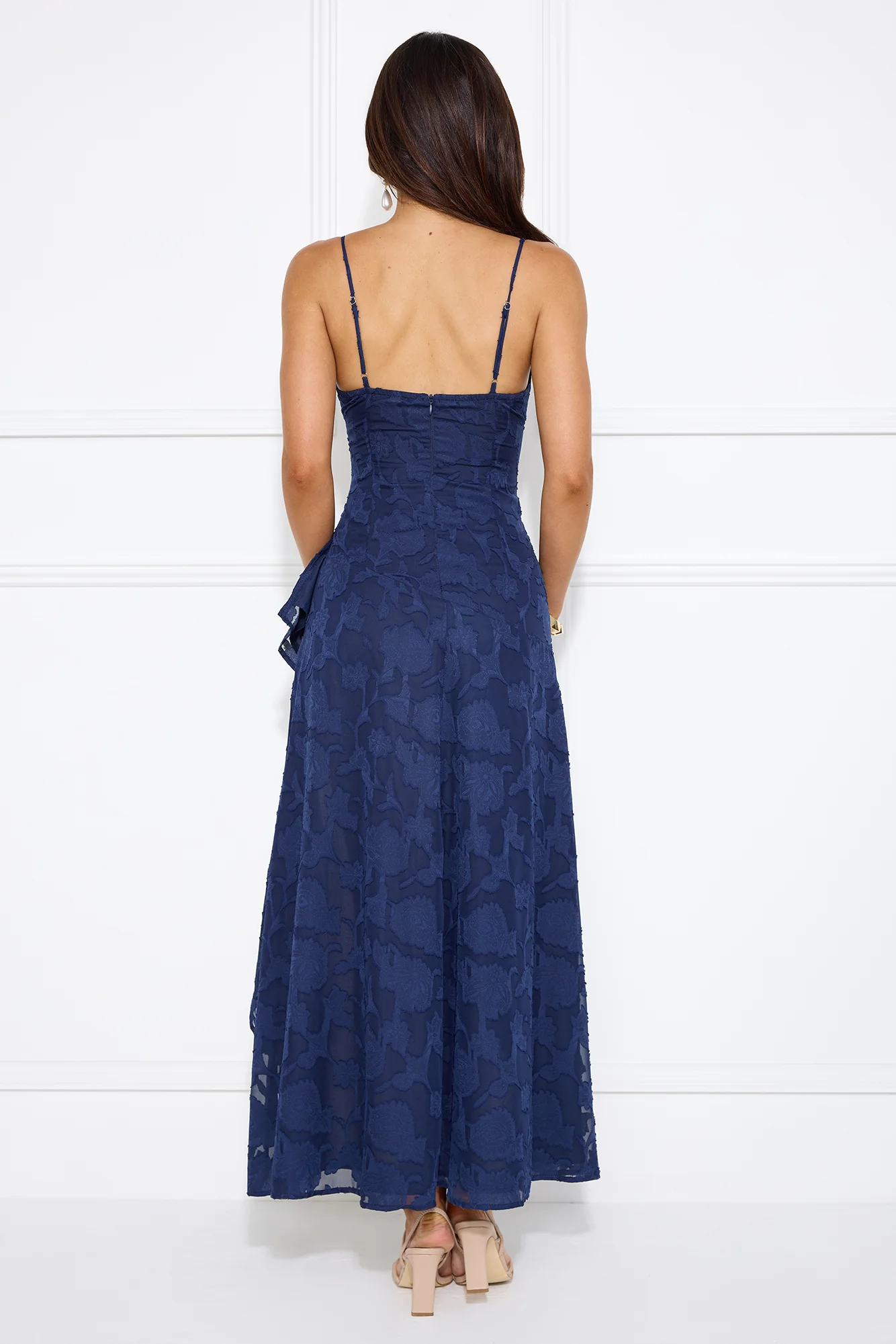 Sapphire Cascade Midi Dress