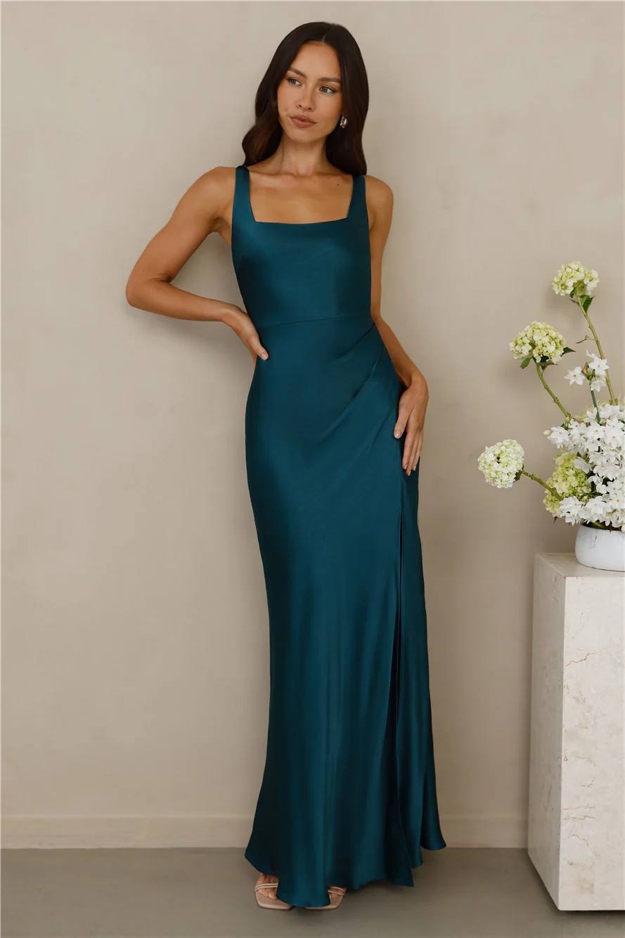 The Evelina Satin Maxi Dress