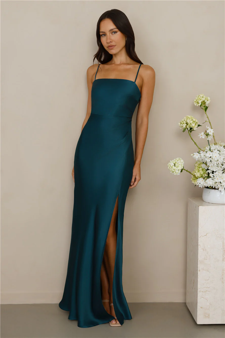The Violetta Satin Maxi Dress
