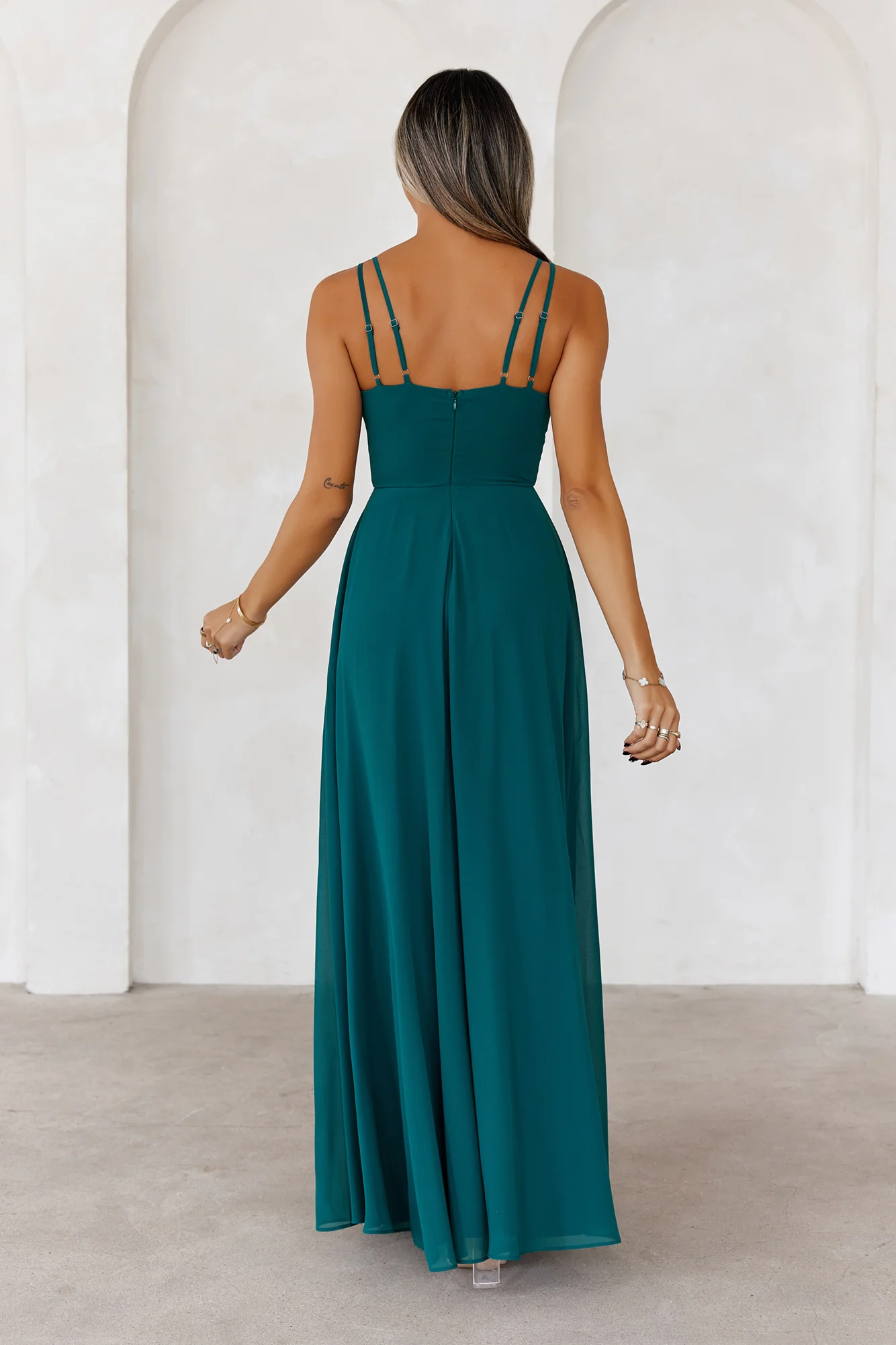 Frosted Bloom Maxi Dress