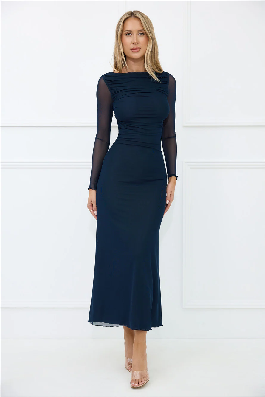 Thinking Pretty Long Sleeve Maxi Dress