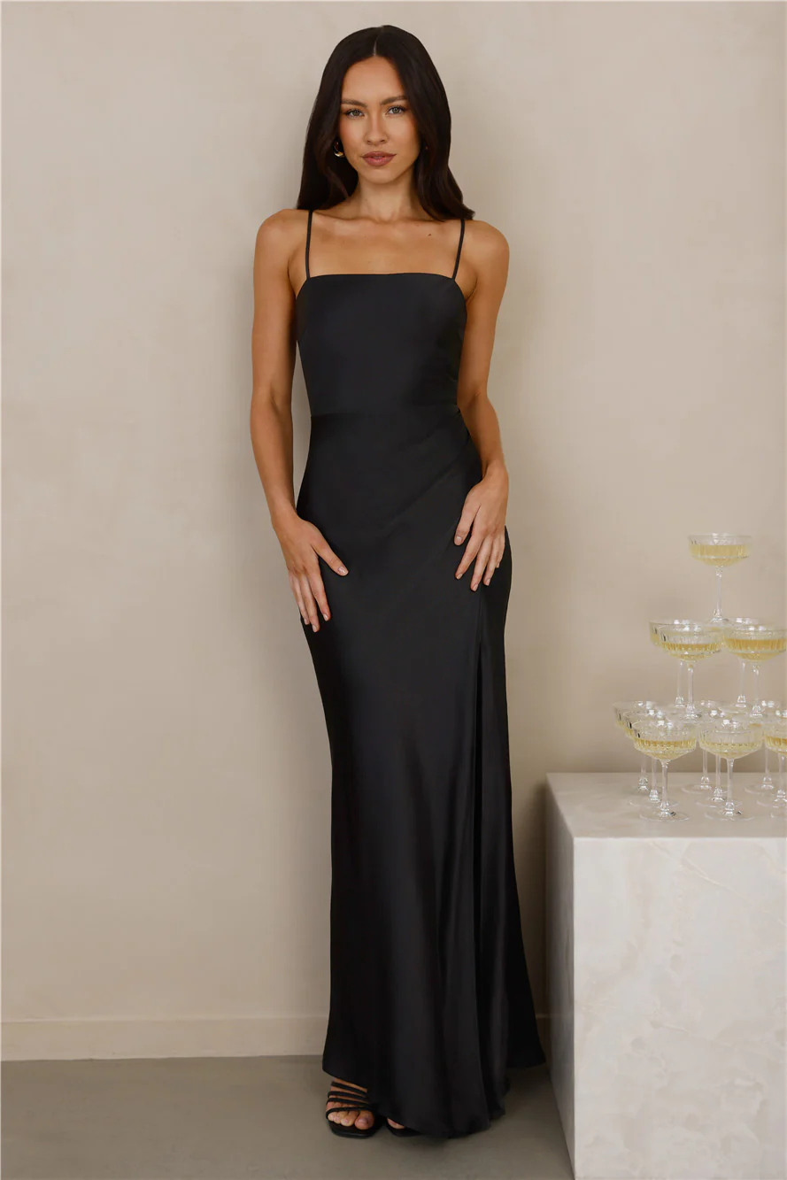 The Violetta Satin Maxi Dress