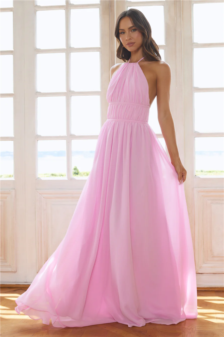 Luxuriously Stylish Halter Maxi Dress
