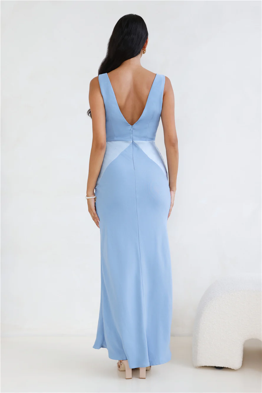Subtle Splendor Satin Maxi Dress