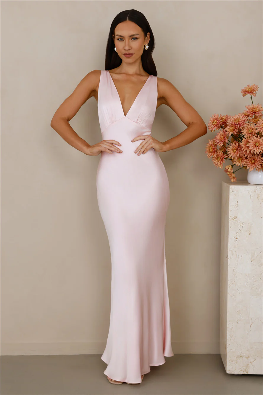 The Isabeau Satin Maxi Dress